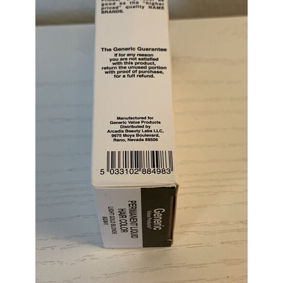 Generic Value Products 8G/841 Light Gold Blonde Perm Liquid Hair Color Wella NIB - Picture 5 of 5